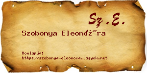 Szobonya Eleonóra névjegykártya